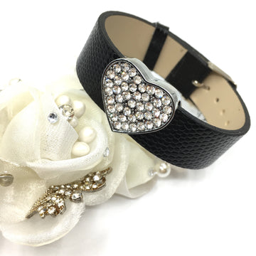 Alloy Rhinestone Heart Shape Slide Charms | Bellaire Wholesale