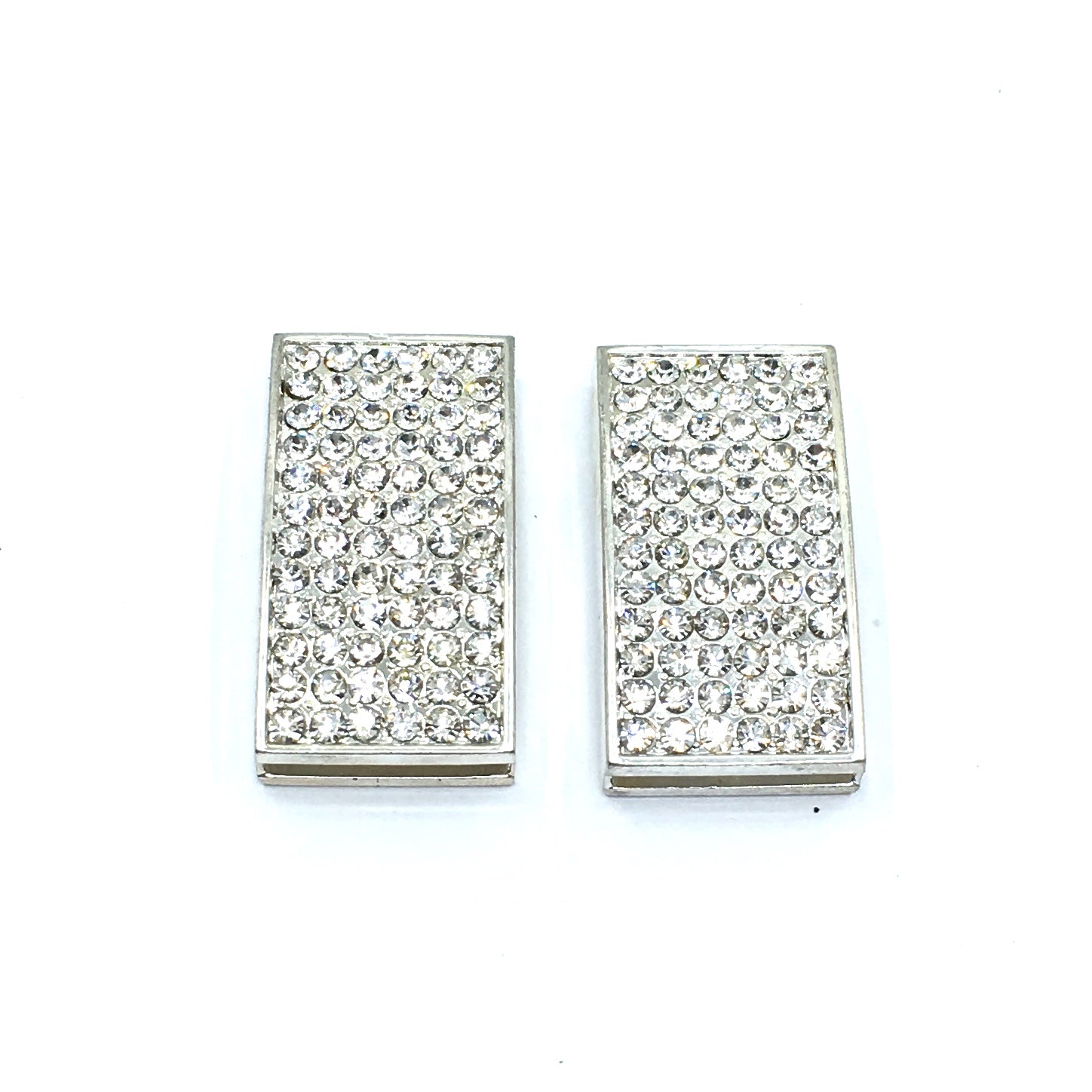Alloy Rhinestone Rectangle Shape Slide Charms | Bellaire Wholesale