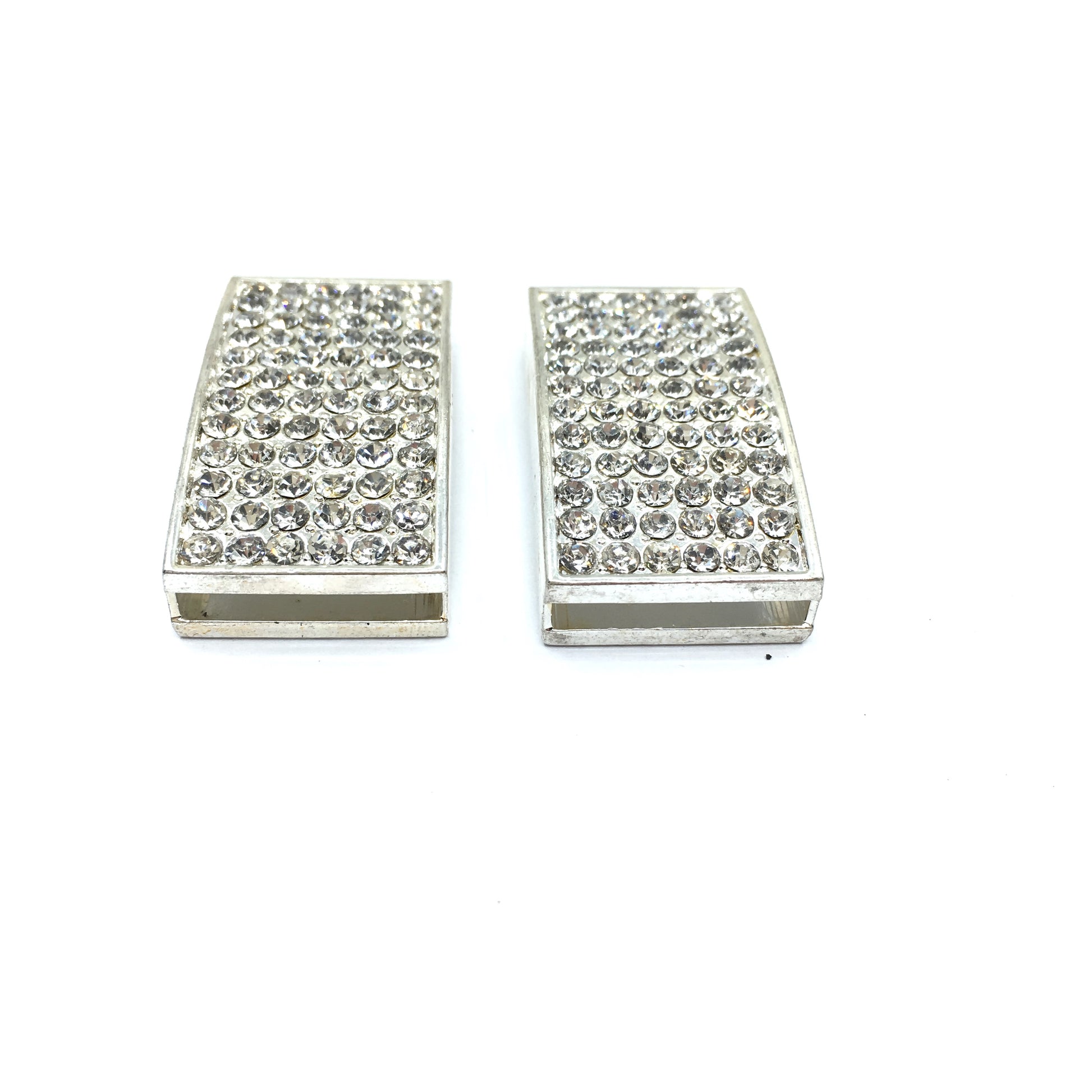 Alloy Rhinestone Rectangle Shape Slide Charms | Bellaire Wholesale
