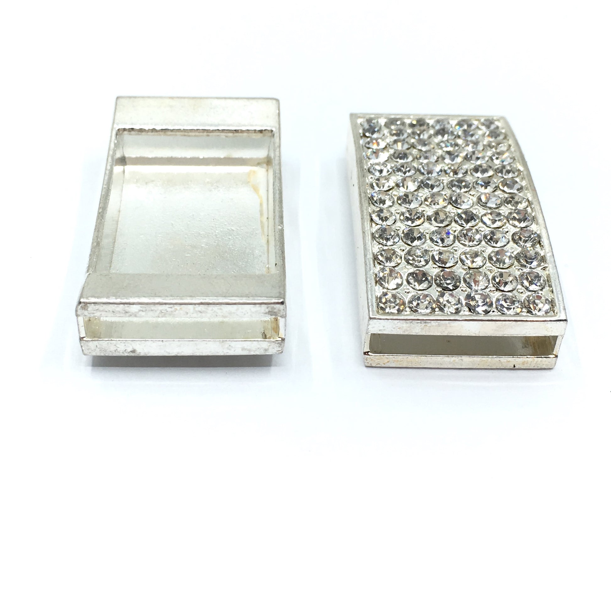 Alloy Rhinestone Rectangle Shape Slide Charms | Bellaire Wholesale