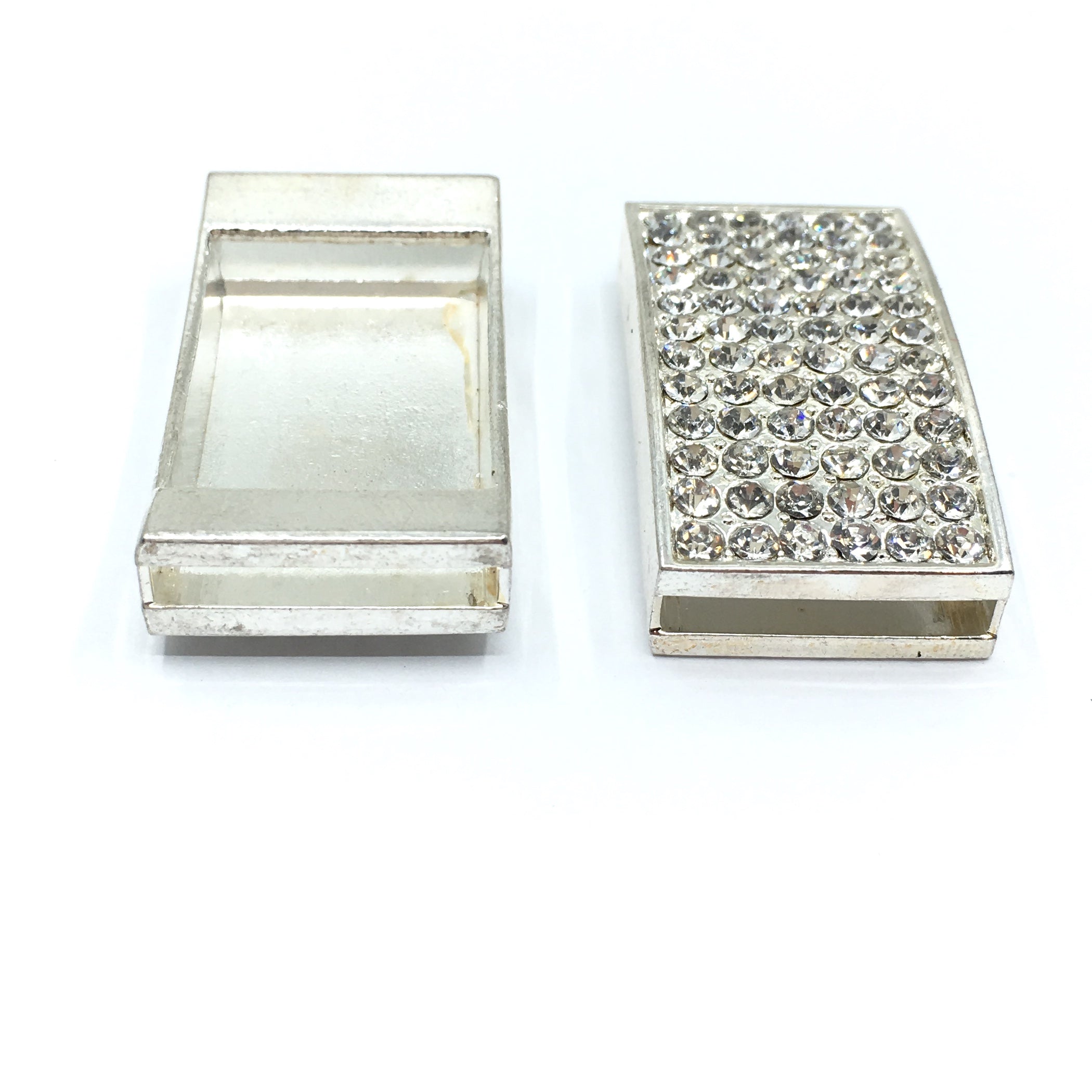 Alloy Rhinestone Rectangle Shape Slide Charms | Bellaire Wholesale