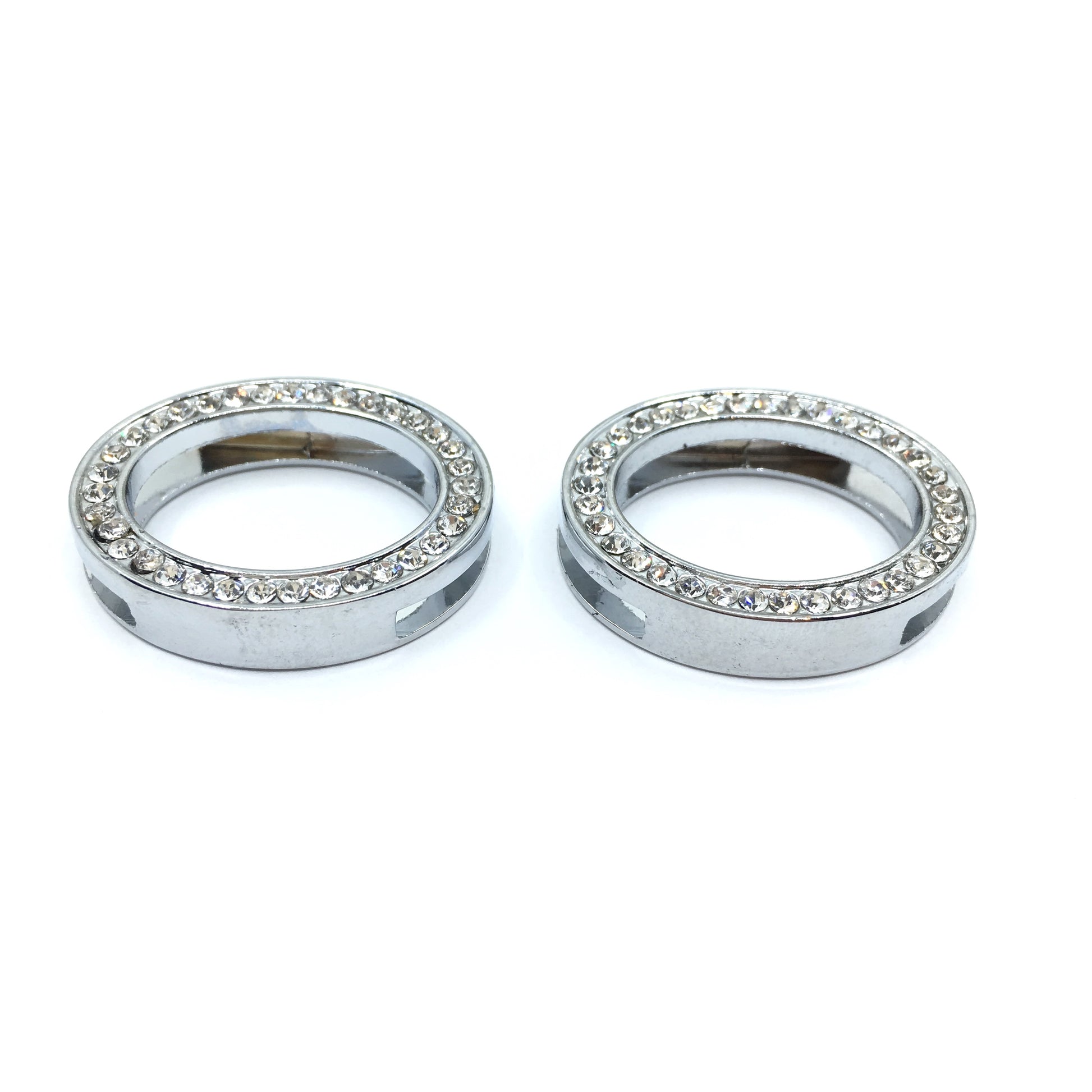 Alloy Rhinestone Oval Shape Slide Charms | Bellaire Wholesale
