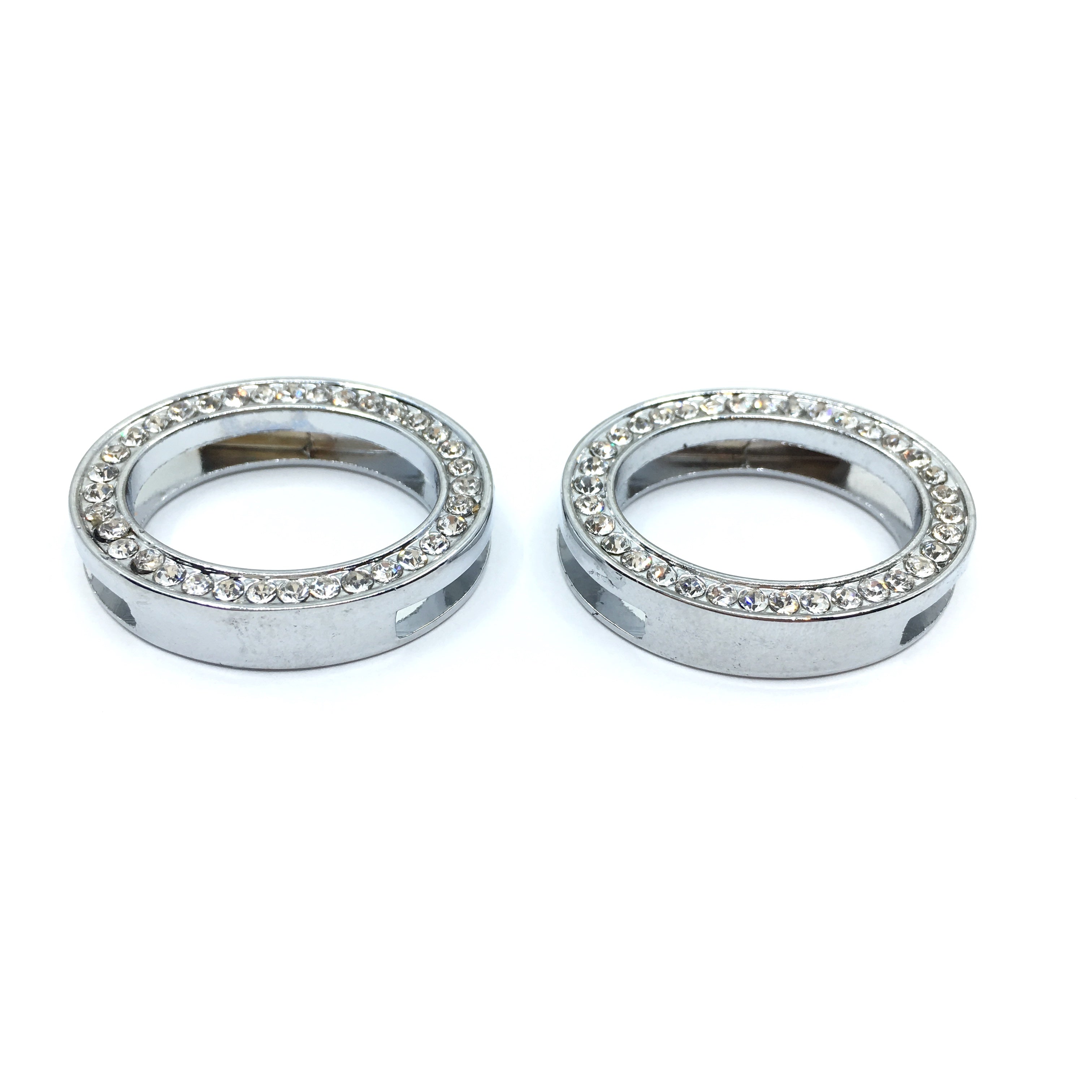 Alloy Rhinestone Oval Shape Slide Charms | Bellaire Wholesale