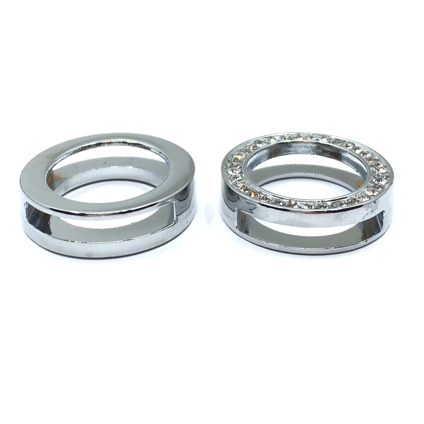 Alloy Rhinestone Oval Shape Slide Charms | Bellaire Wholesale