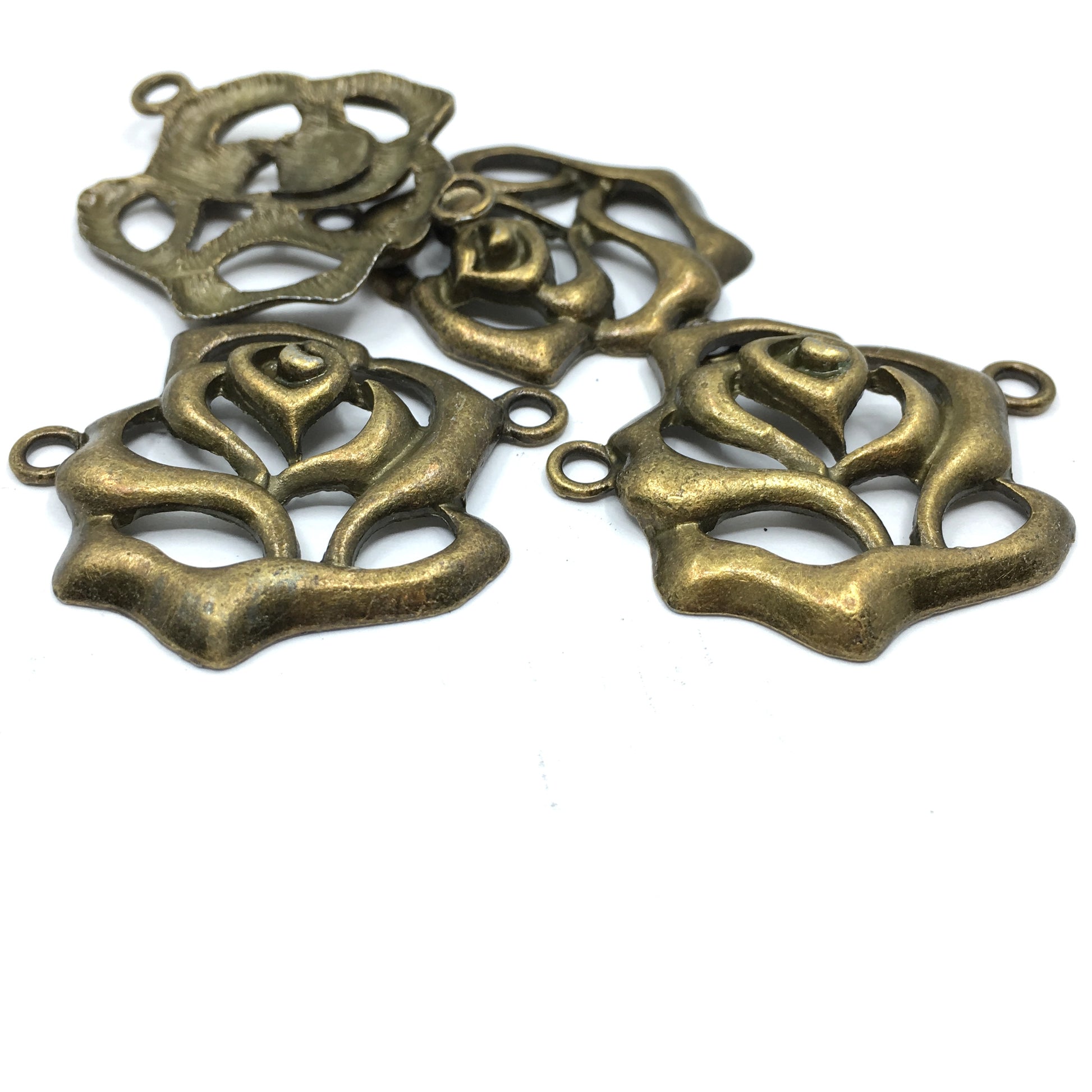 Alloy Dark Copper Rose Connector | Bellaire Wholesale