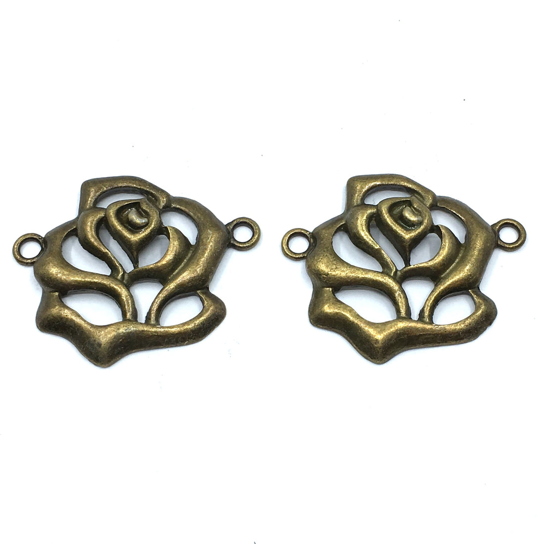 Alloy Dark Copper Rose Connector | Bellaire Wholesale