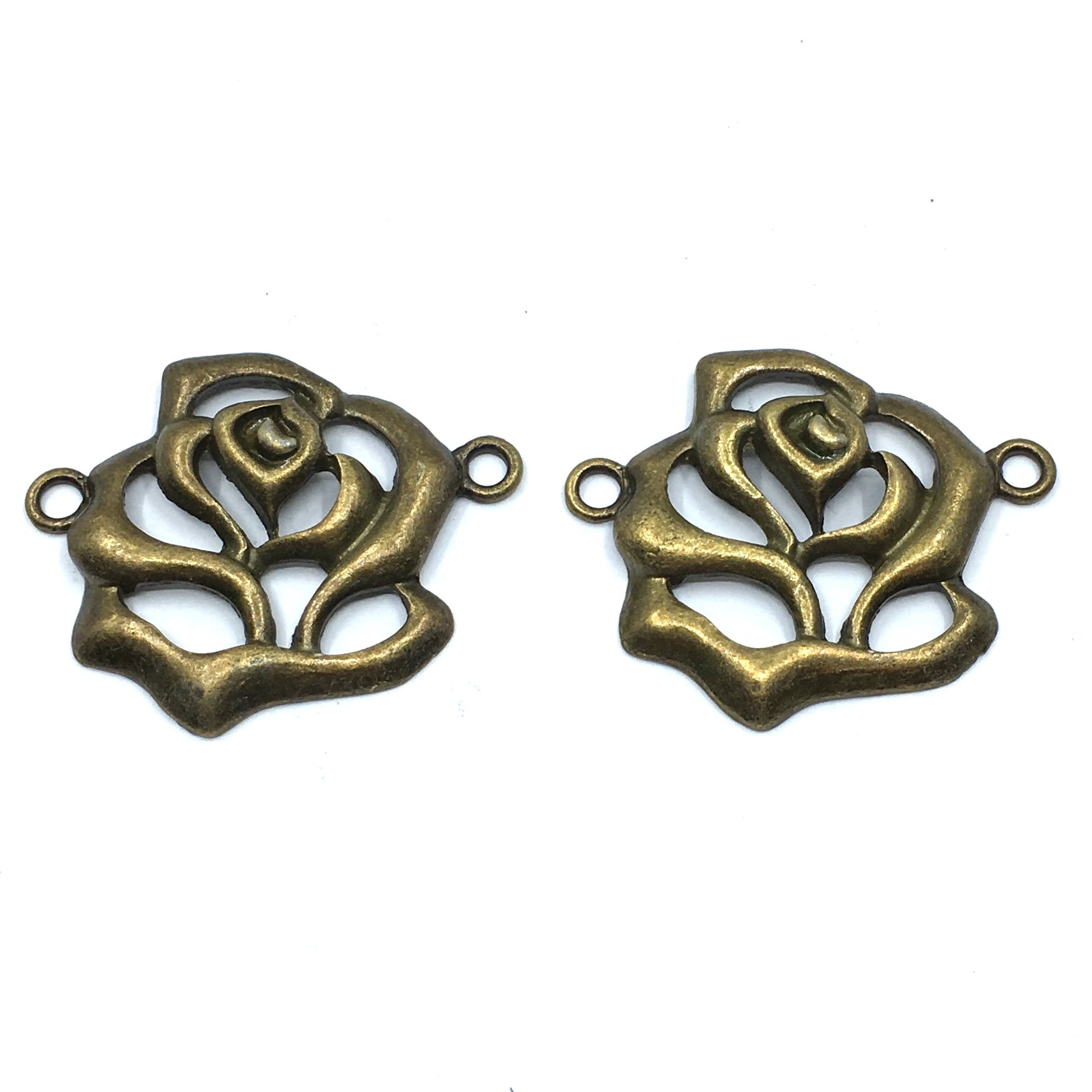 Alloy Dark Copper Rose Connector | Bellaire Wholesale