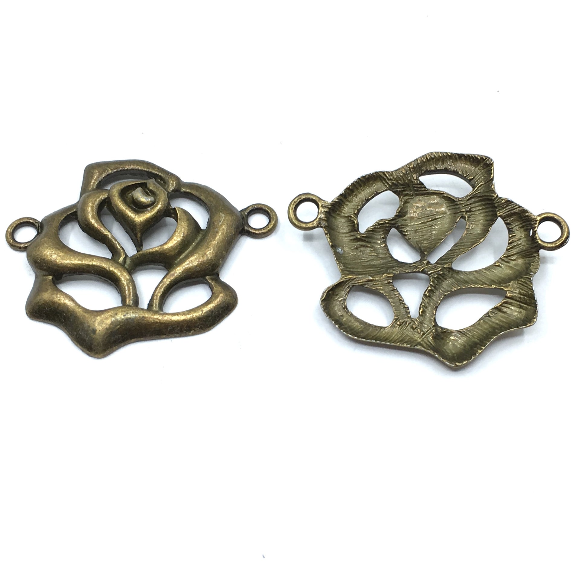 Alloy Dark Copper Rose Connector | Bellaire Wholesale