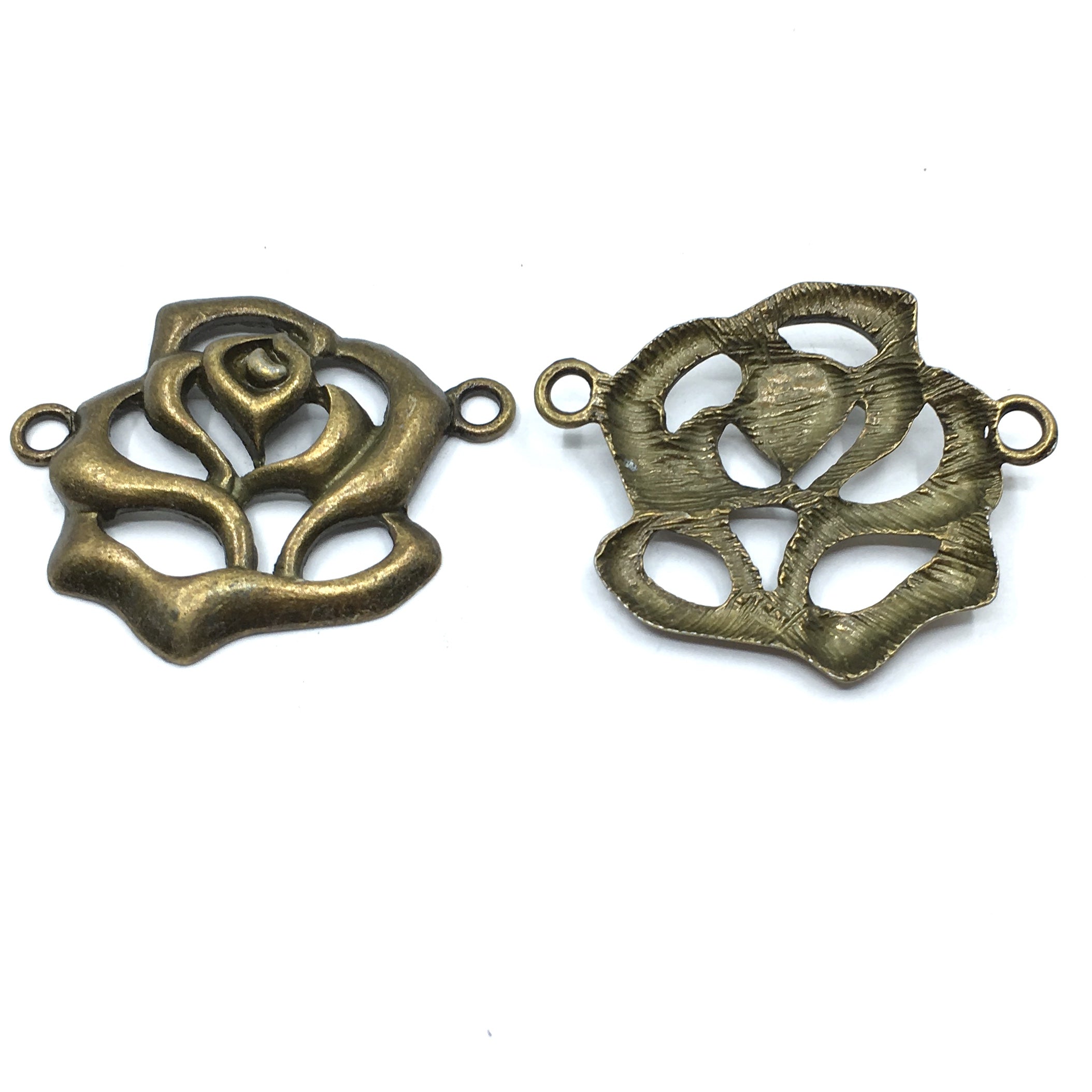 Alloy Dark Copper Rose Connector | Bellaire Wholesale