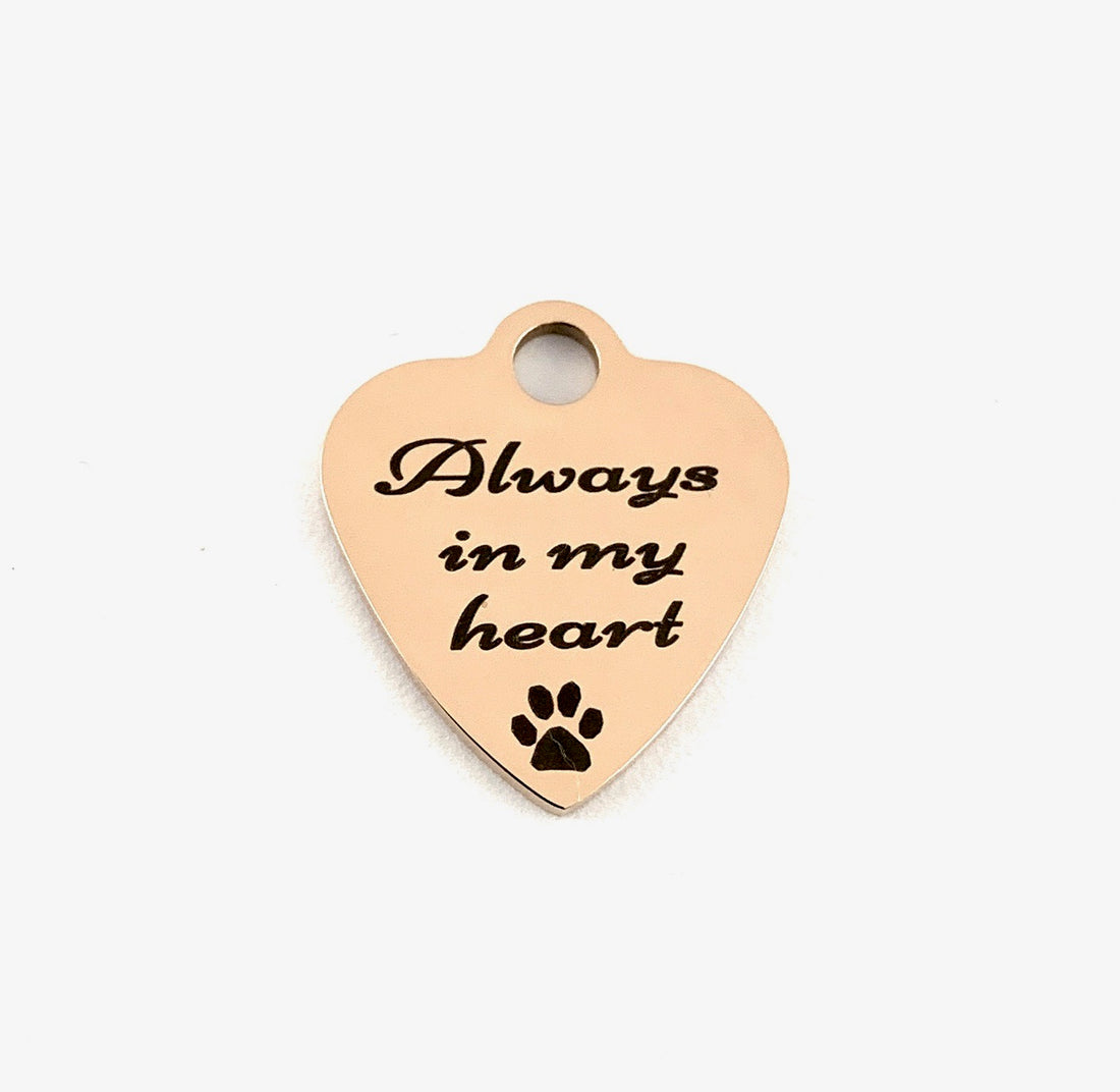 Always in my heart Personalized Charm | Bellaire Wholesale