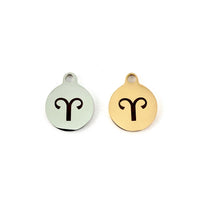 Zodiac Sign Round Personalized Charm | Bellaire Wholesale