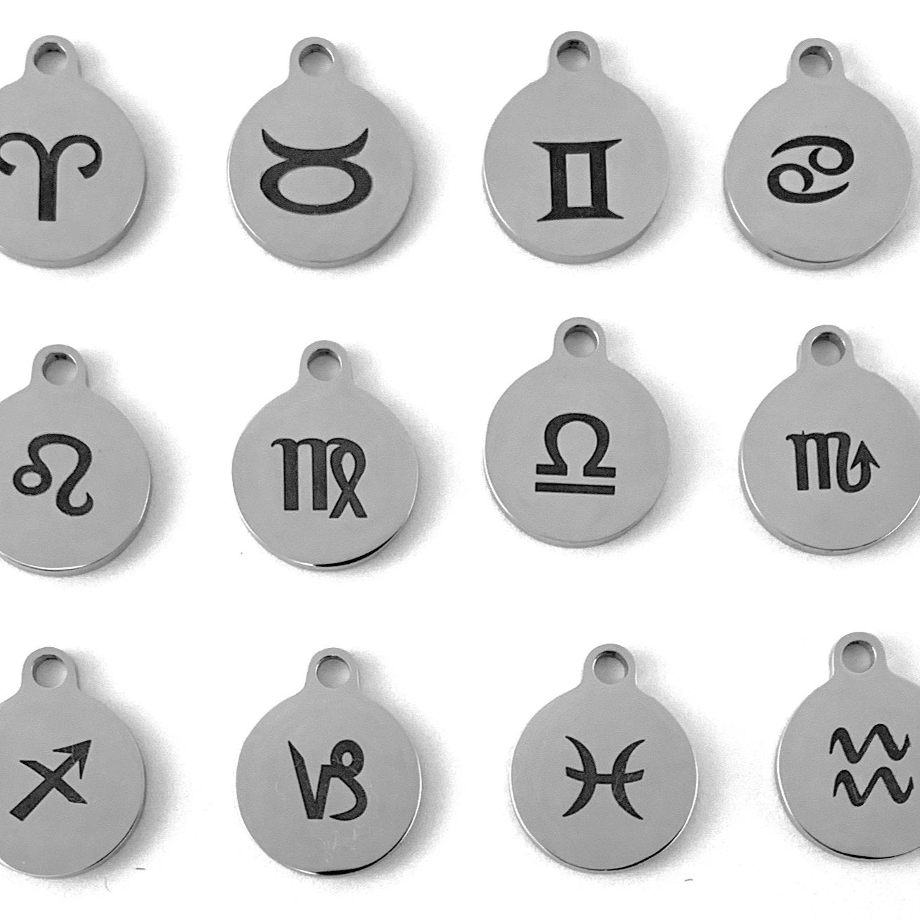 Zodiac Sign Engraved Charm | Bellaire Wholesale