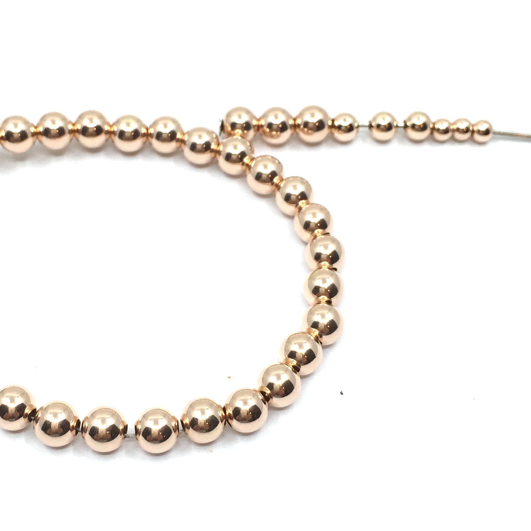 4mm 14K Gold Filled Rose Gold Beads | Bellaire Wholesale