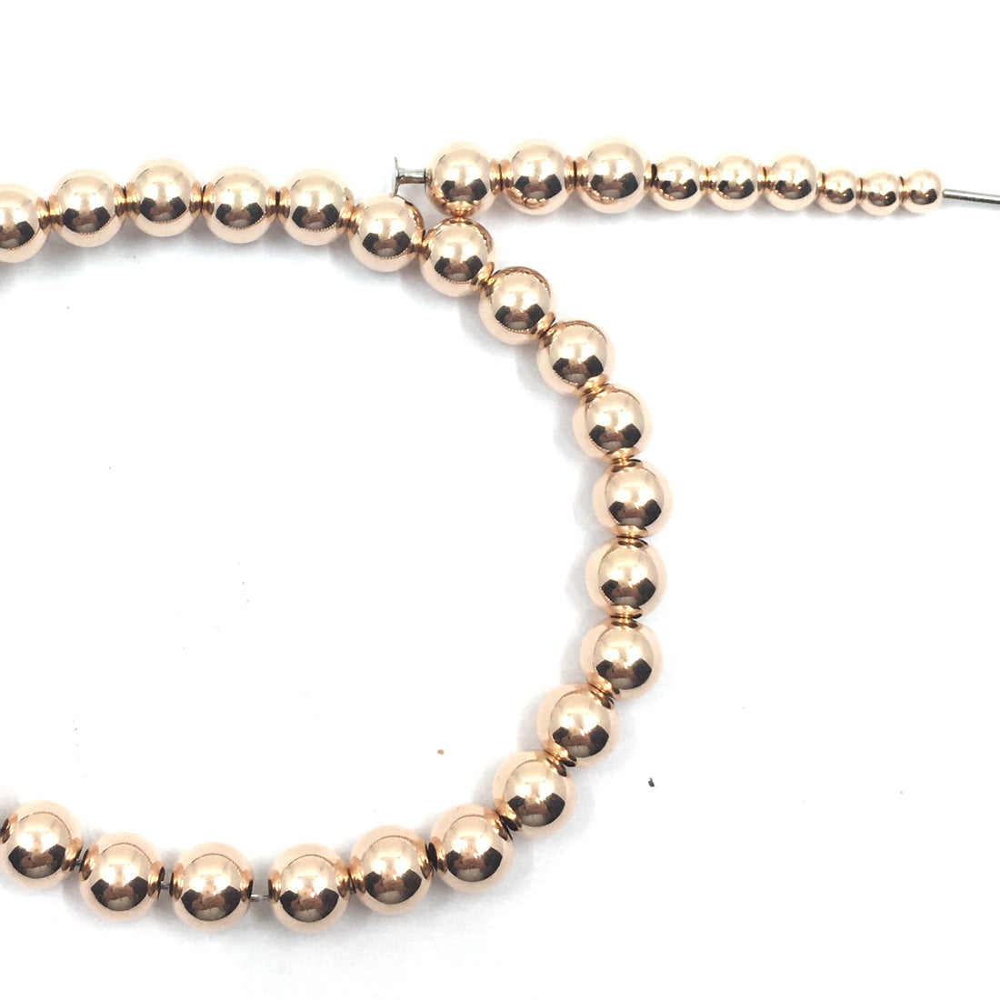 5mm 14K Gold Filled Rose Gold Beads | Bellaire Wholesale
