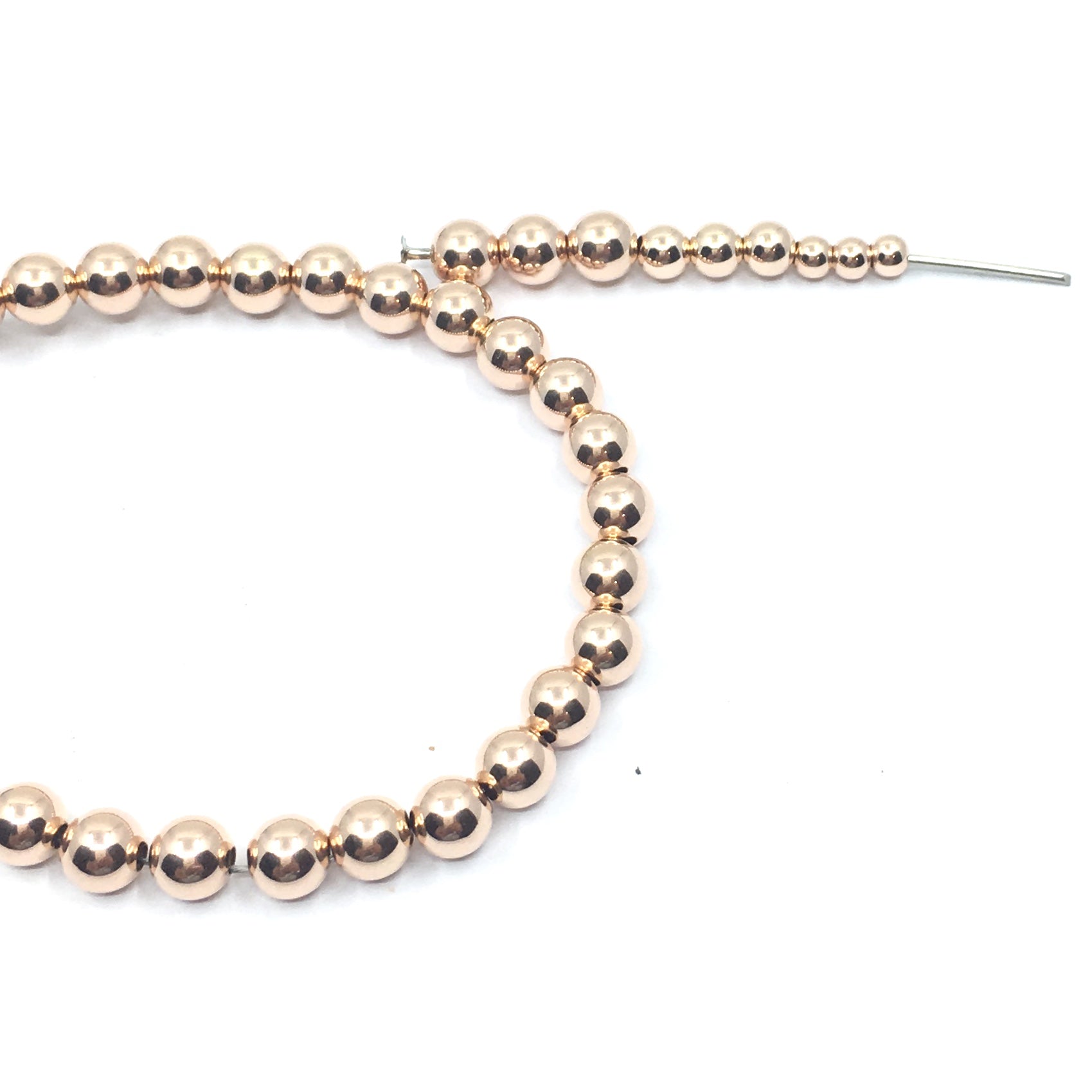 6mm 14K Gold Filled Rose Gold Beads | Bellaire Wholesale