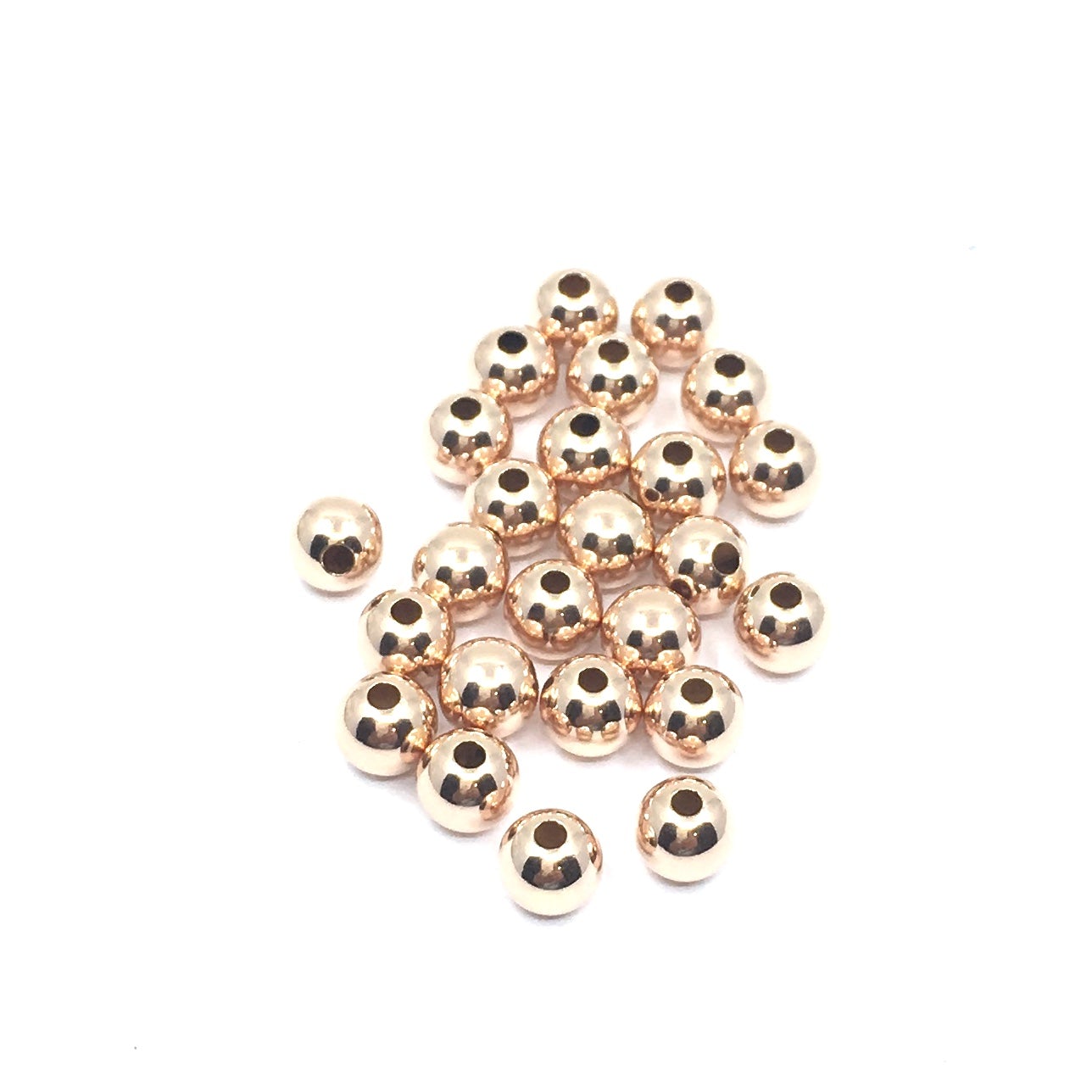 6mm 14K Gold Filled Rose Gold Beads | Bellaire Wholesale