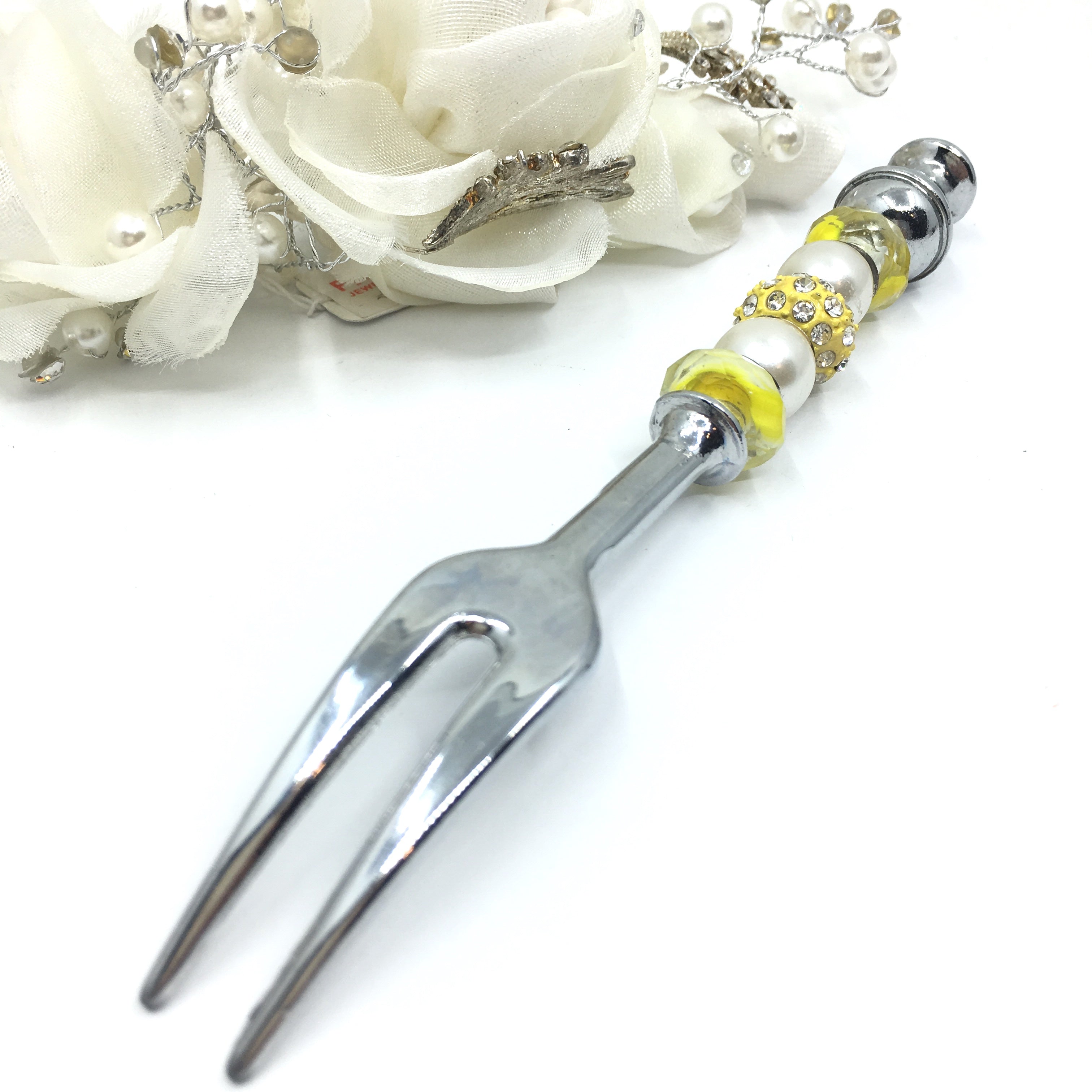 European Beadable Cutlery Horderves Fork | Bellaire Wholesale