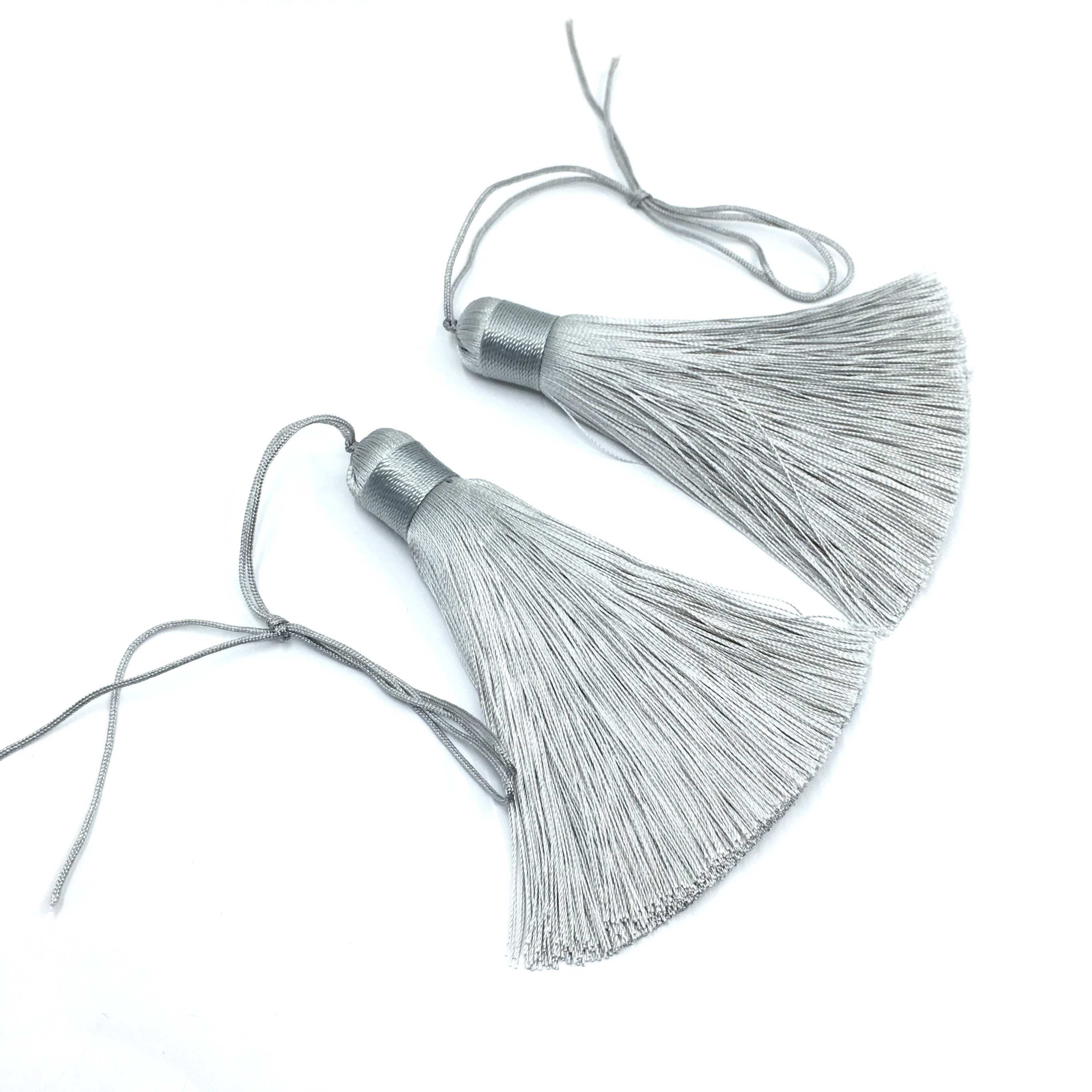 Grey Silk Tassel for Jewelry Making | Bellaire Wholesale