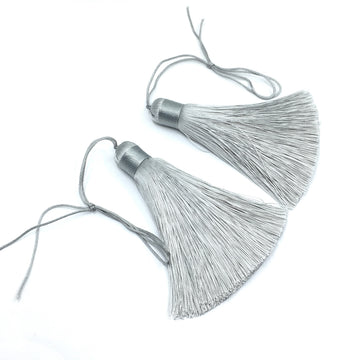 Grey Silk Tassel for Jewelry Making | Bellaire Wholesale