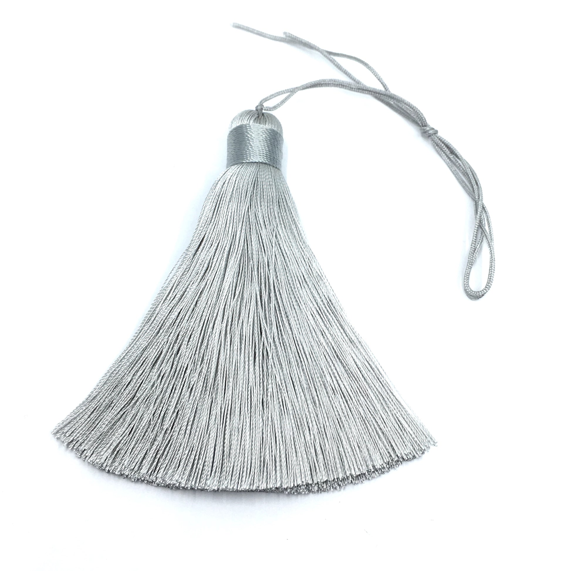 Grey Silk Tassel for Jewelry Making | Bellaire Wholesale