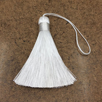 White Silk Tassel for Jewelry Making | Bellaire Wholesale