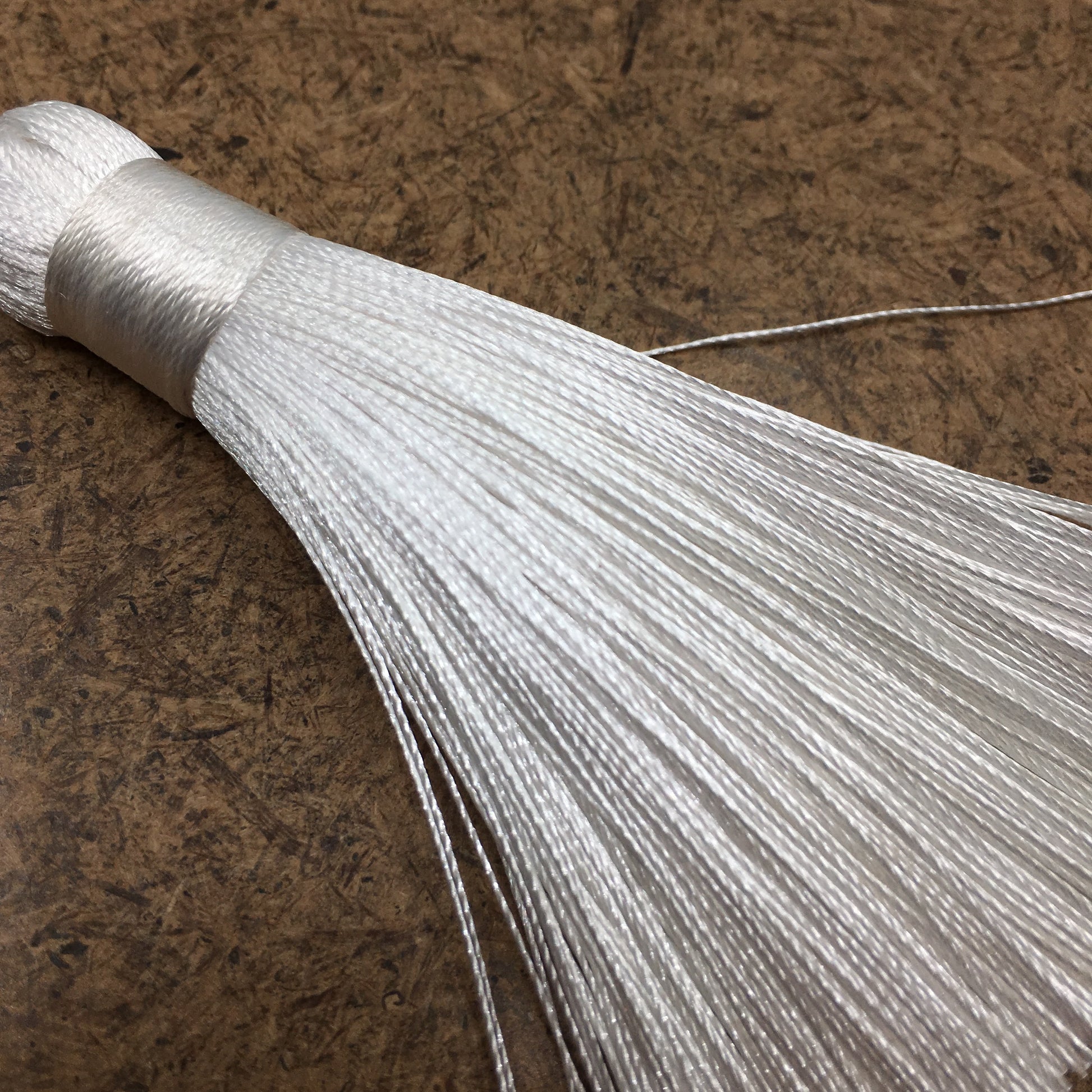 White Silk Tassel for Jewelry Making | Bellaire Wholesale