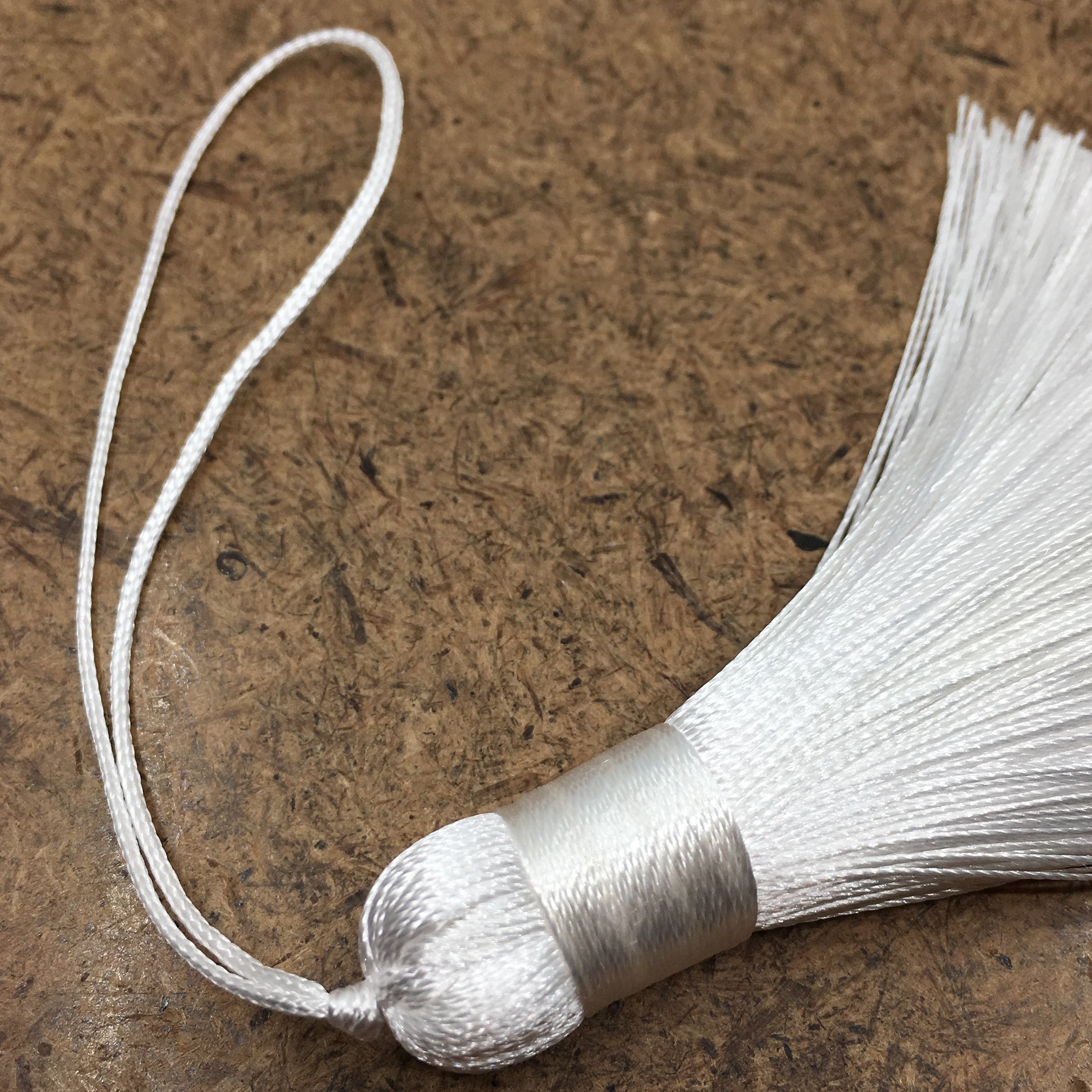 White Silk Tassel for Jewelry Making | Bellaire Wholesale