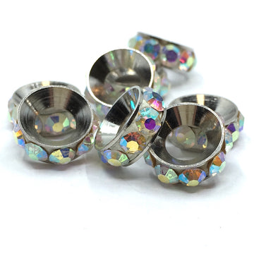 Gunmetal Round Alloy Rondelle Beads | Bellaire Wholesale