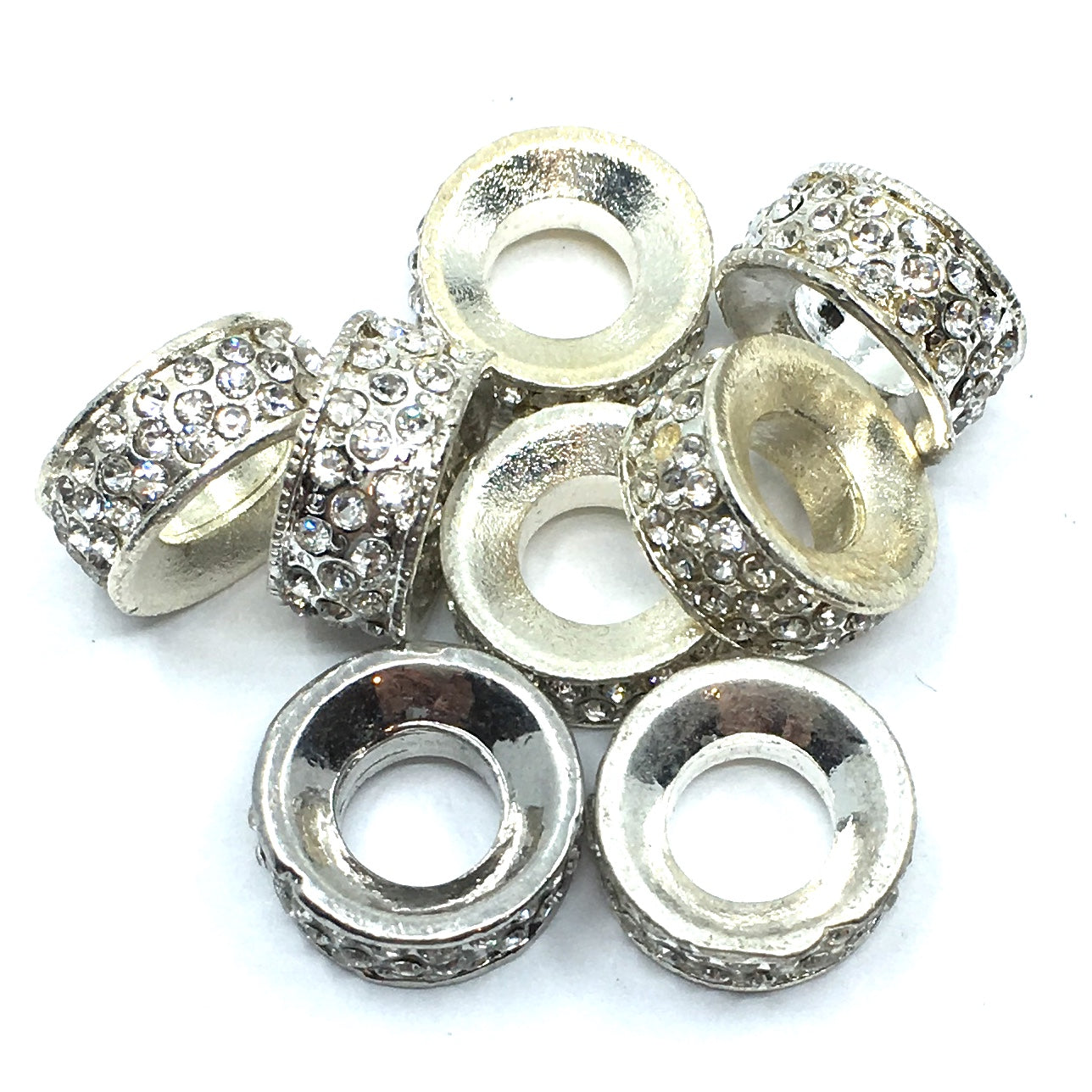 Silver Round Alloy Rondelle Beads | Bellaire Wholesale