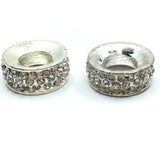 Silver Round Alloy Rondelle Beads | Bellaire Wholesale
