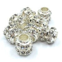 Silver Tube Shape Accent Round Beads | Bellaire Wholesale