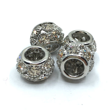 Alloy Rhodium Round Rondelle Beads | Bellaire Wholesale