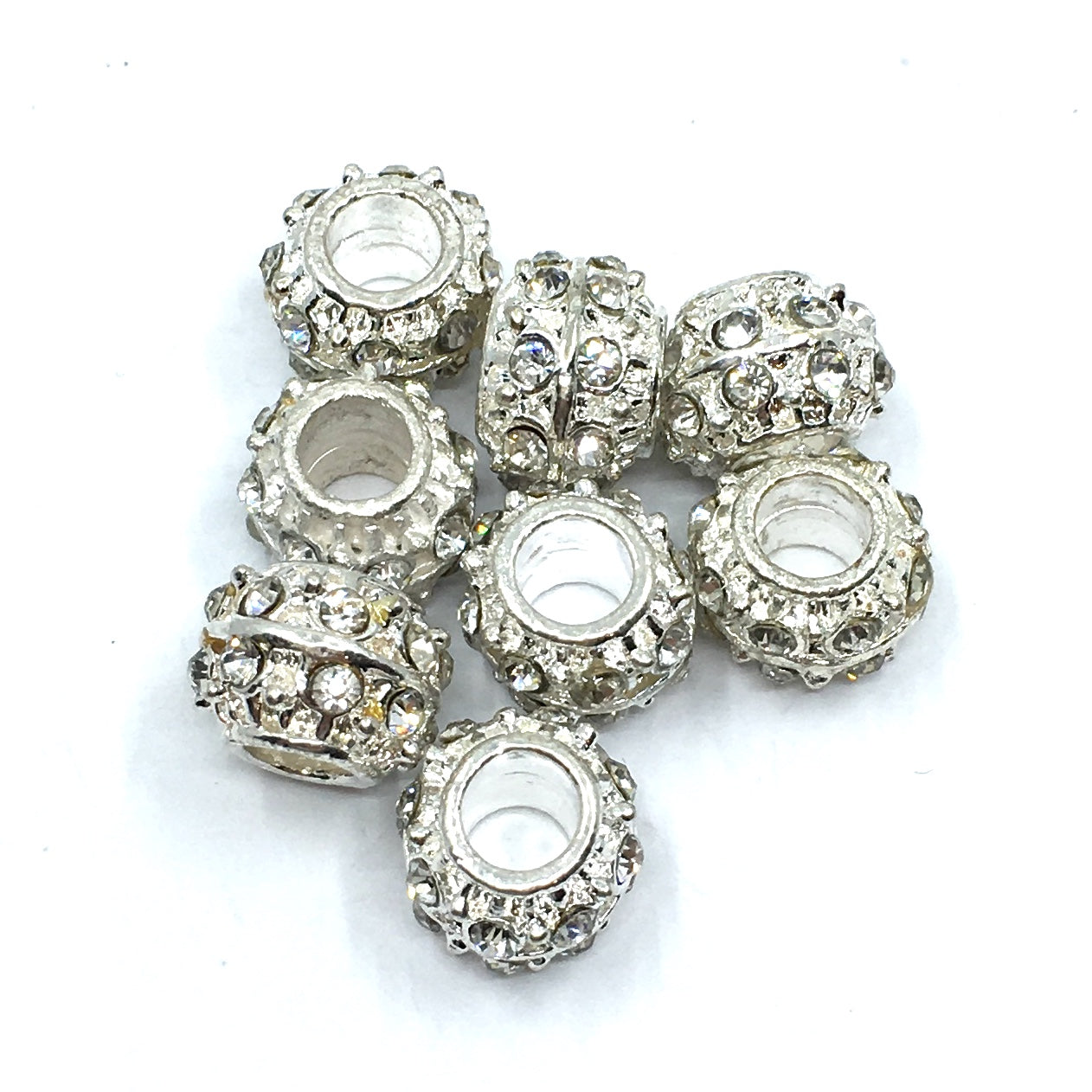Silver Round Rondelle Beads | Bellaire Wholesale