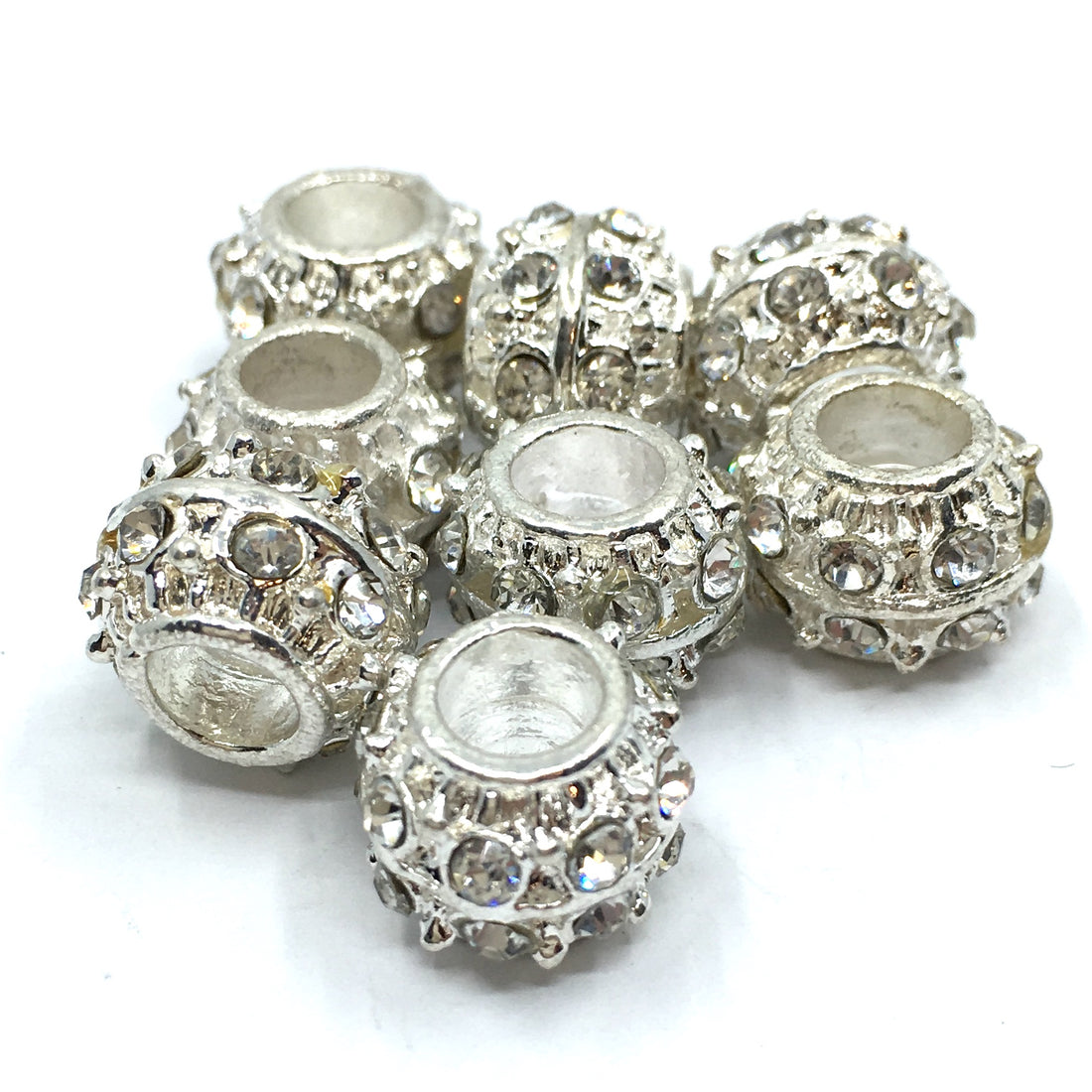 Silver Round Rondelle Beads | Bellaire Wholesale