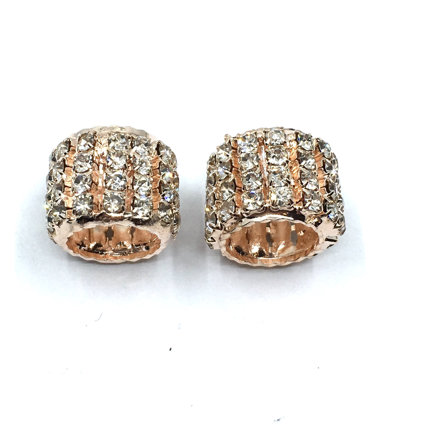 Rose Gold Rhinestone Spacer Beads | Bellaire Wholesale