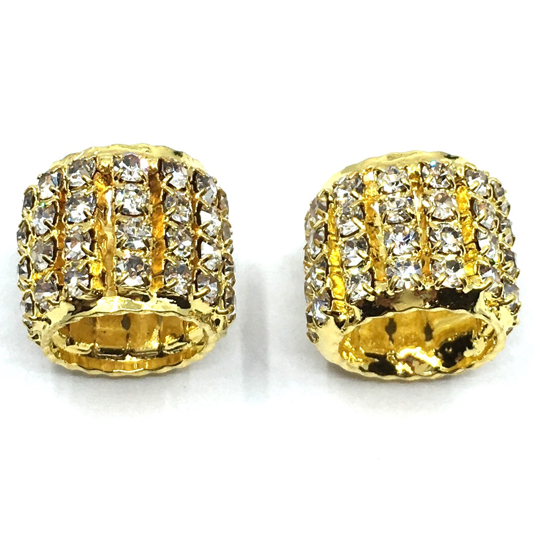 Gold Rhinestone Spacer Beads | Bellaire Wholesale