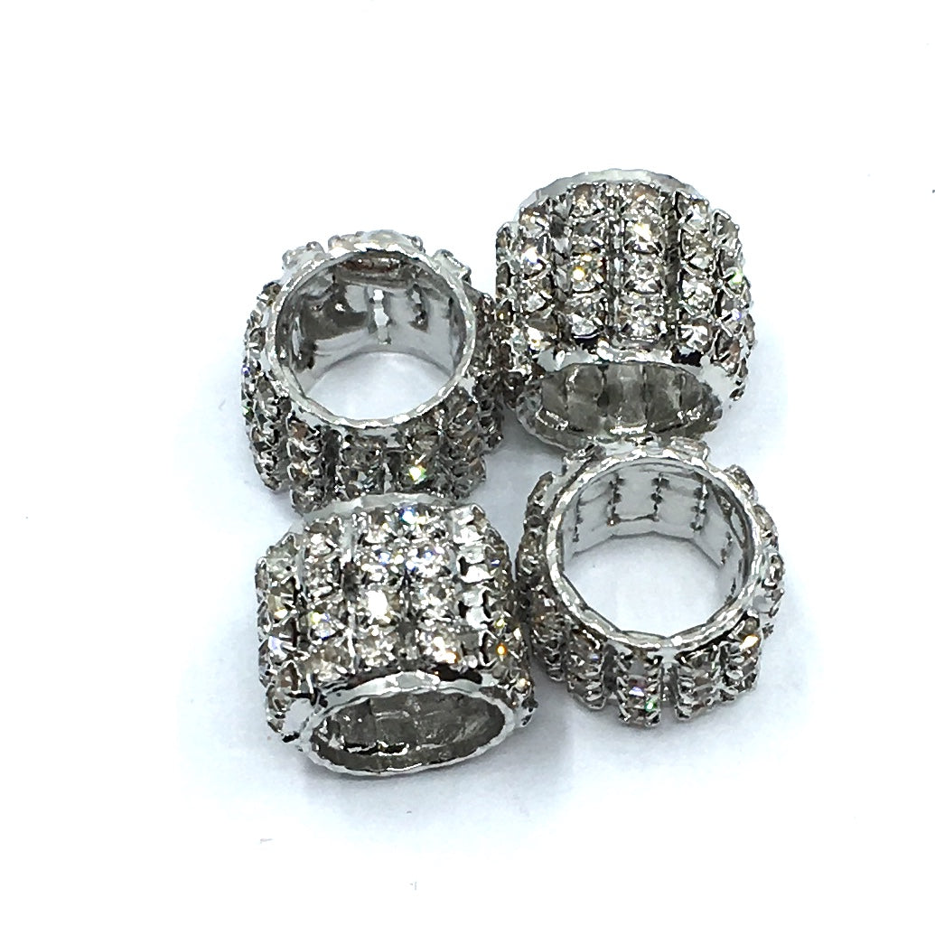 Rhodium Rhinestone Spacer Beads | Bellaire Wholesale