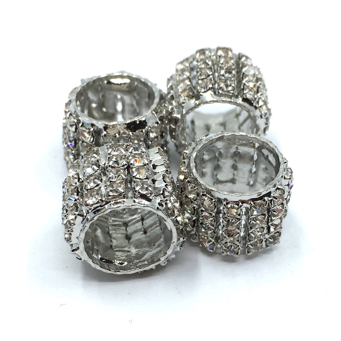 Rhodium Rhinestone Spacer Beads | Bellaire Wholesale