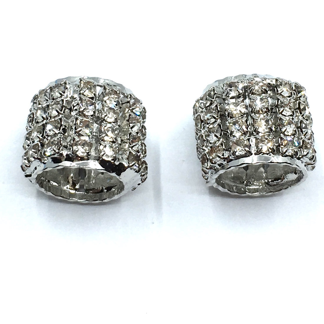 Rhodium Rhinestone Spacer Beads | Bellaire Wholesale