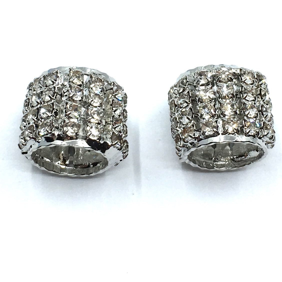 Rhodium Rhinestone Spacer Beads | Bellaire Wholesale