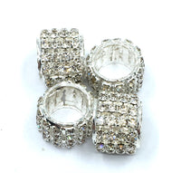 Silver Rhinestone Spacer Beads | Bellaire Wholesale