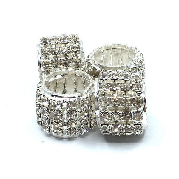Silver Rhinestone Spacer Beads | Bellaire Wholesale