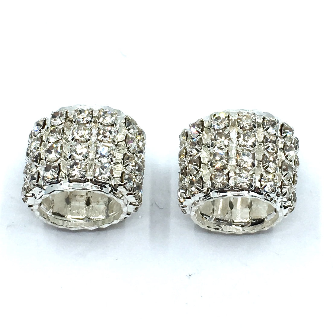 Silver Rhinestone Spacer Beads | Bellaire Wholesale