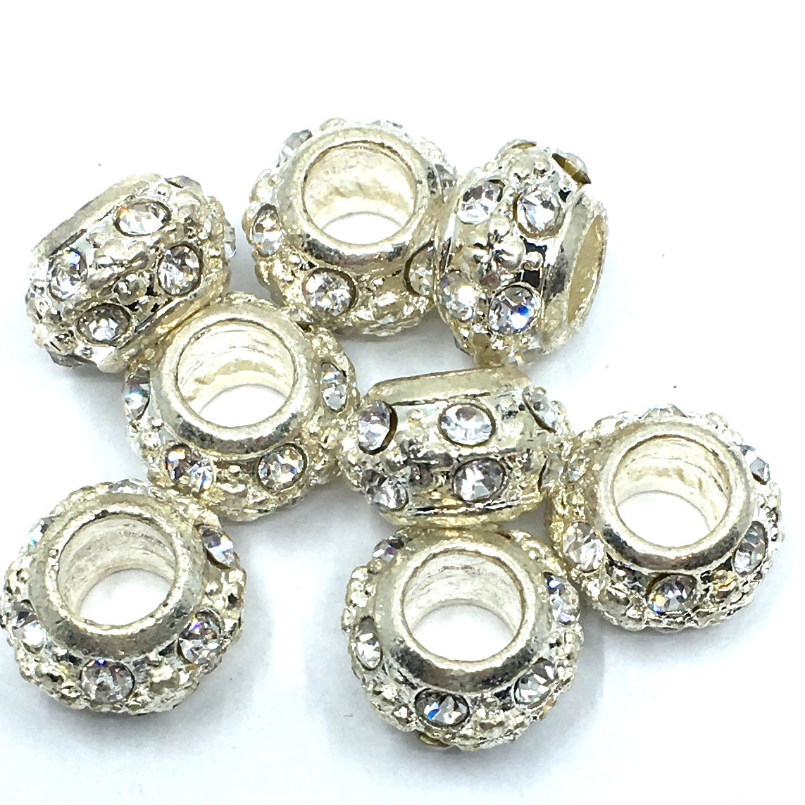 Silver Round Rondelle Beads | Bellaire Wholesale