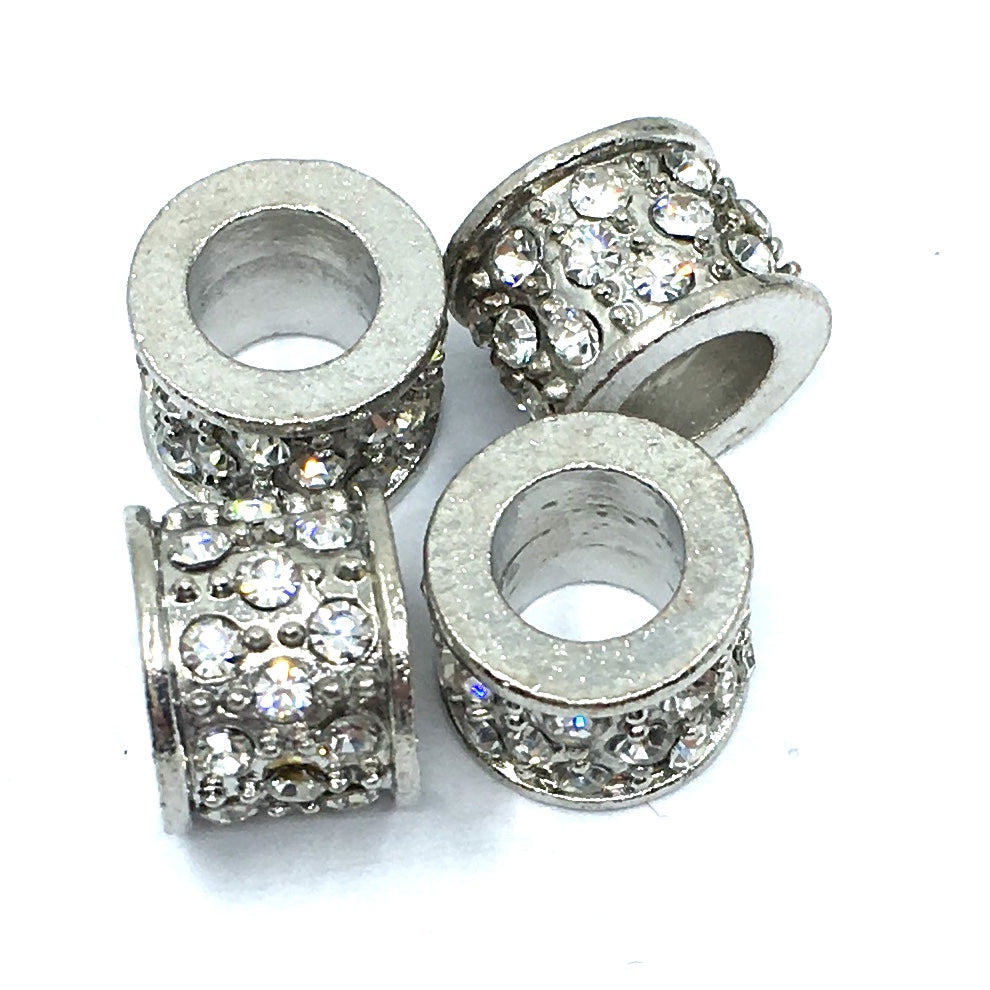 Rhodium Alloy Flat Round Beads | Bellaire Wholesale