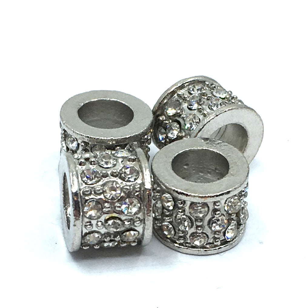 Rhodium Alloy Flat Round Beads | Bellaire Wholesale