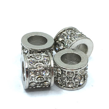 Rhodium Alloy Flat Round Beads | Bellaire Wholesale