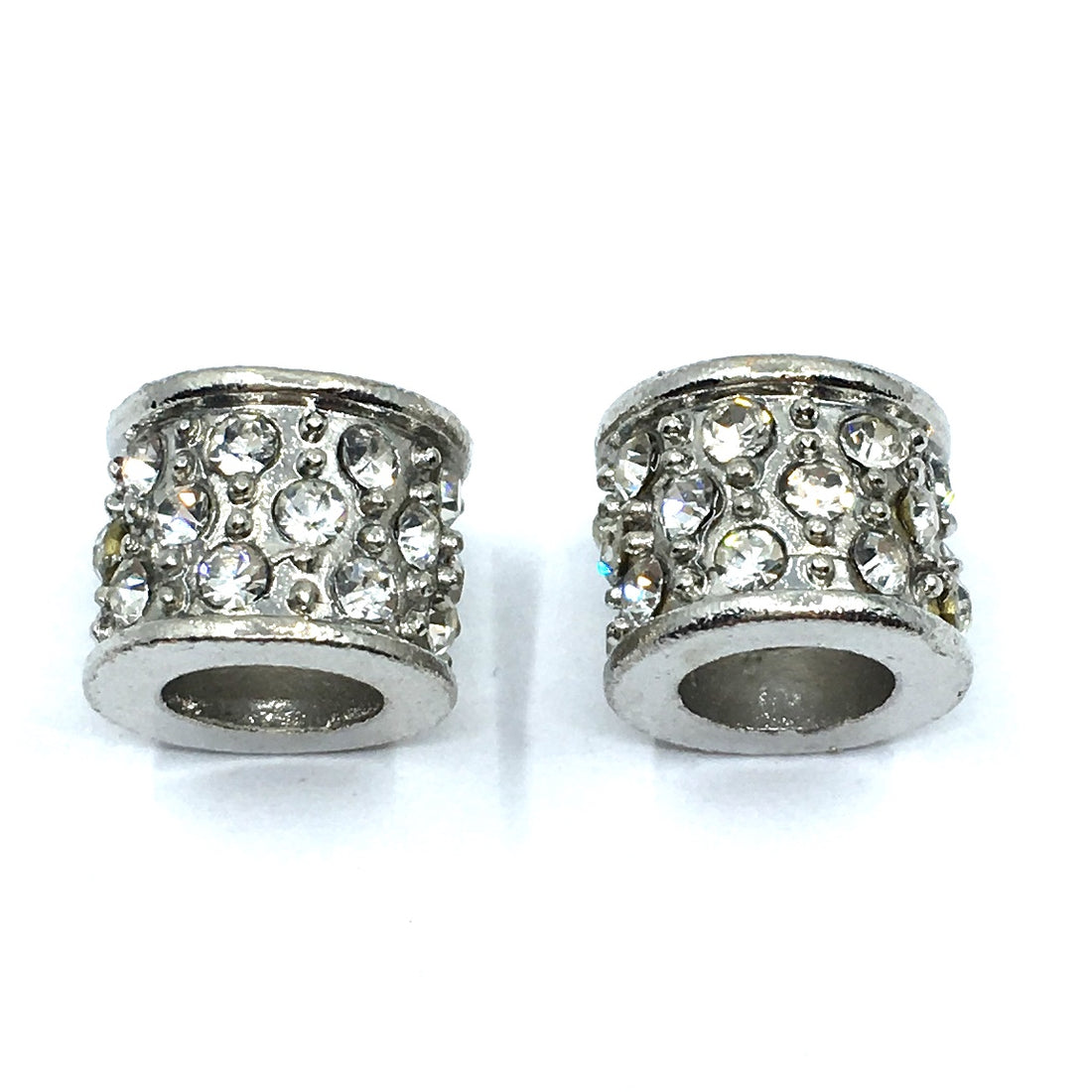 Rhodium Alloy Flat Round Beads | Bellaire Wholesale
