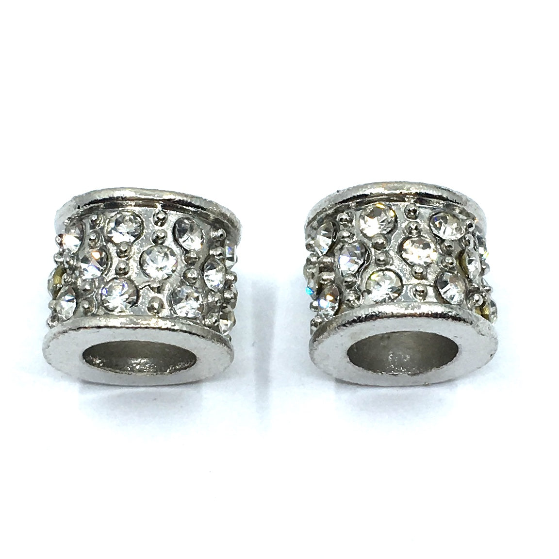 Rhodium Alloy Flat Round Beads | Bellaire Wholesale