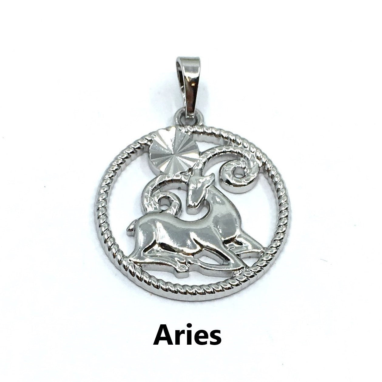 Silver Zodiac Symbol Aries Pendant | Bellaire Wholesale